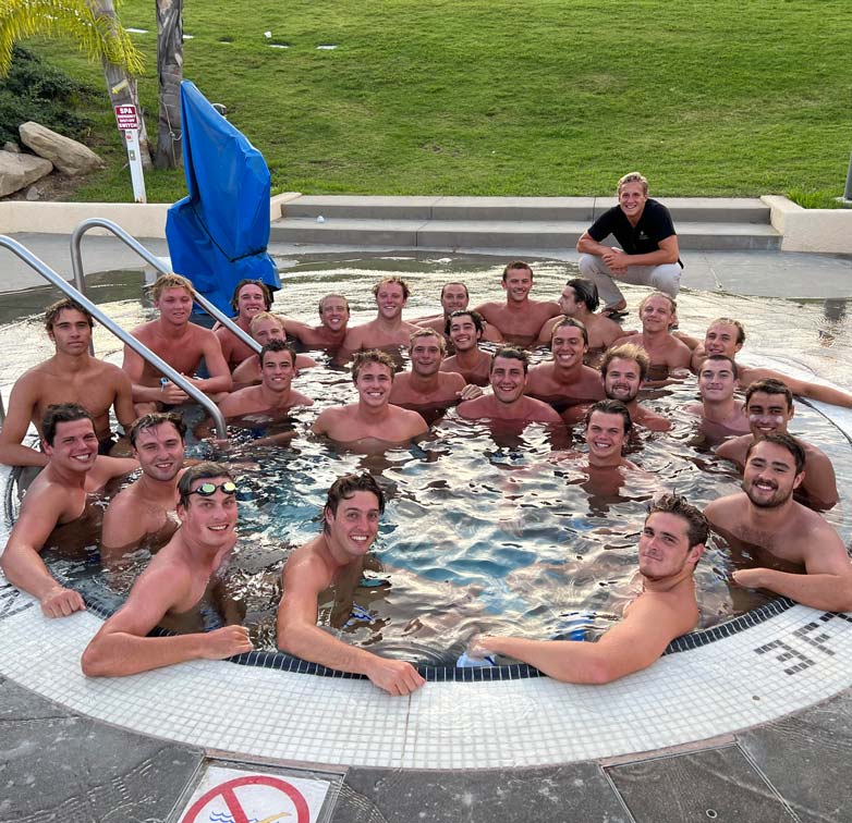 Players in a hot tub